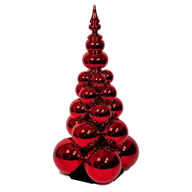 37 in Ornament Stack Tree - Red