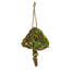6.25 in Rattan Mushroom Ornament - Green/Natural