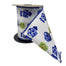 4" Grosgrain Printed Urn Ribbon - White
