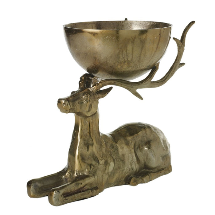 16 in Buck Bowl - Antique Gold