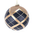 5" Weave Ball Ornament - Black/Gold