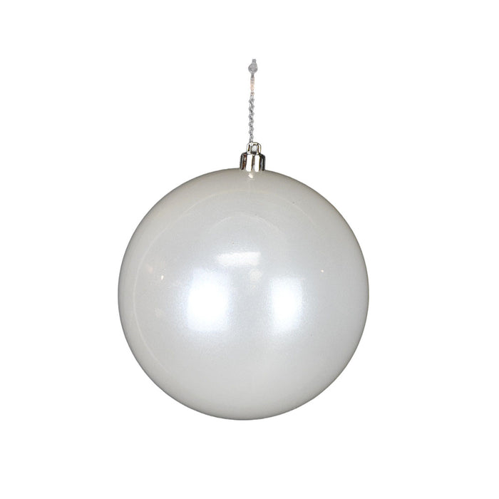 150 Mm Plastic Ball Ornament - White