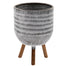 White Wash Tripod Tree Cover Pot Large