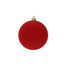 100 Mm Plastic Flocked Ball Ornament