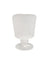 6" Frosted Glass Footed Vase White