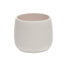 4 5/8 in Dolomite Fine Ribbed Pot - White