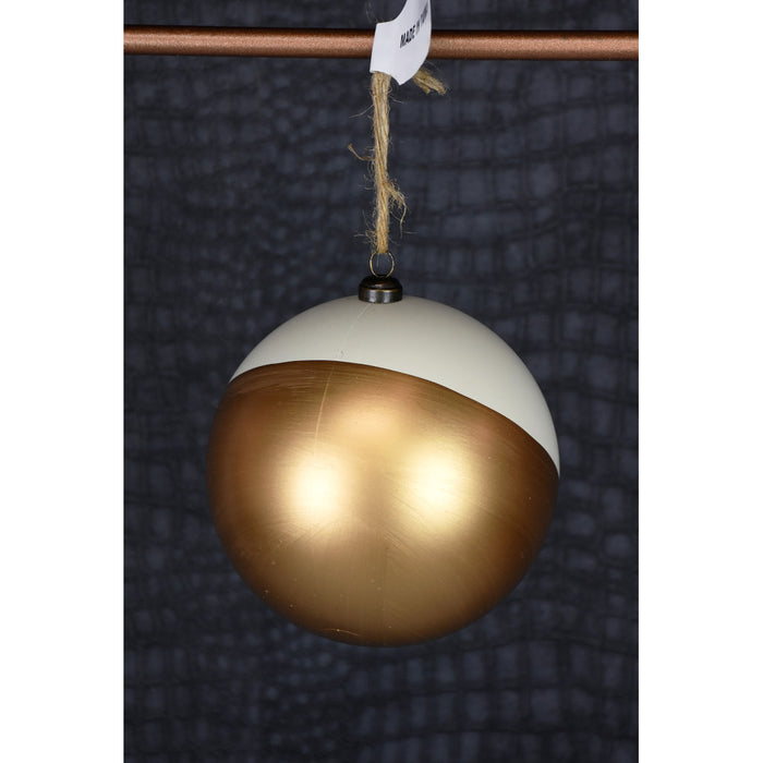 4.7" Ball Ornament - Copper/Natural