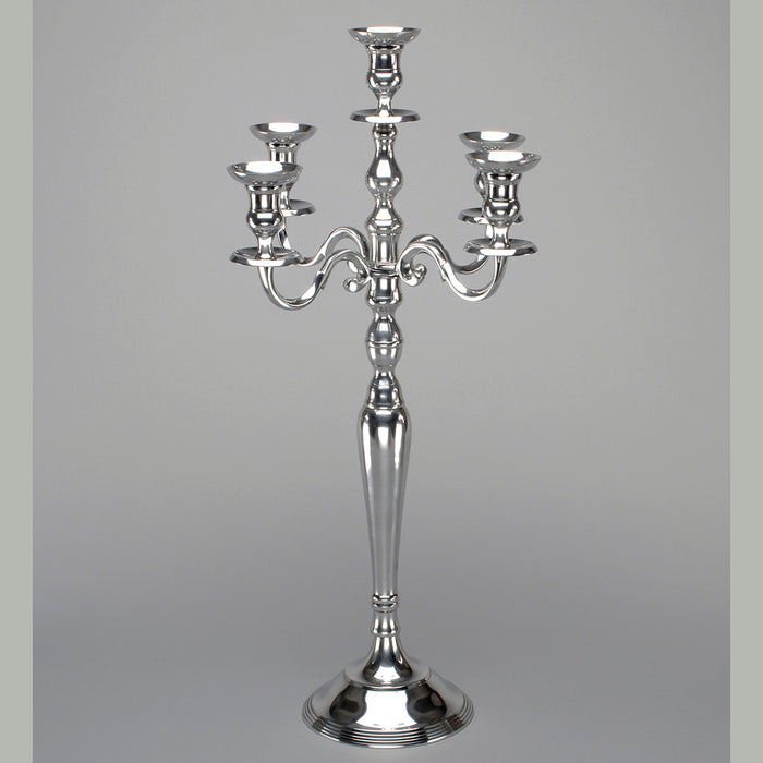 Shiny Polish Aluminum Candelabra x5