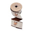 2.5 in Linen Embroidery Cheerful Deer Ribbon w/Brown Back - Natural