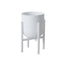 8" Mallow Plant Stand - White