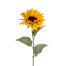 33 in Polyester Large Sunflower w/Flocked Stem - Yellow