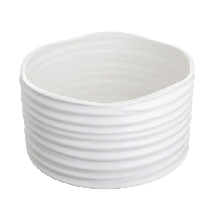 10" Urban Coil Planter - White