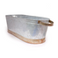 Metal Watertight Galvanized Oval Planter - Antique