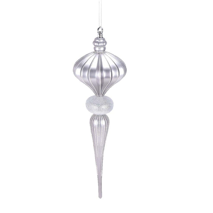 Borealis Finial Ornament - Pewter/Platinum