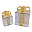 1.9/2.62' Gift Box With Gold Strip - White/Gold