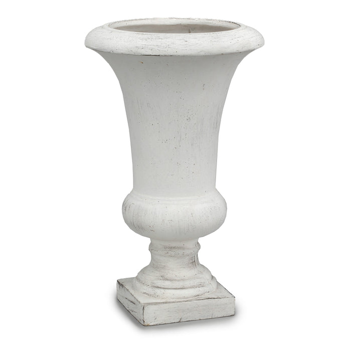 16" Fibre Clay Urn - Antique White