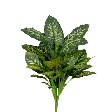 24 in Vinyl Real Touch Zebra Dieffenbachia Bush - Green