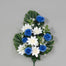 Rose/Dahlia Half Bush - Blue/White