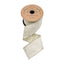 2.5 in Jacquard Soft Gold Modern Lines Ribbon - Ivory