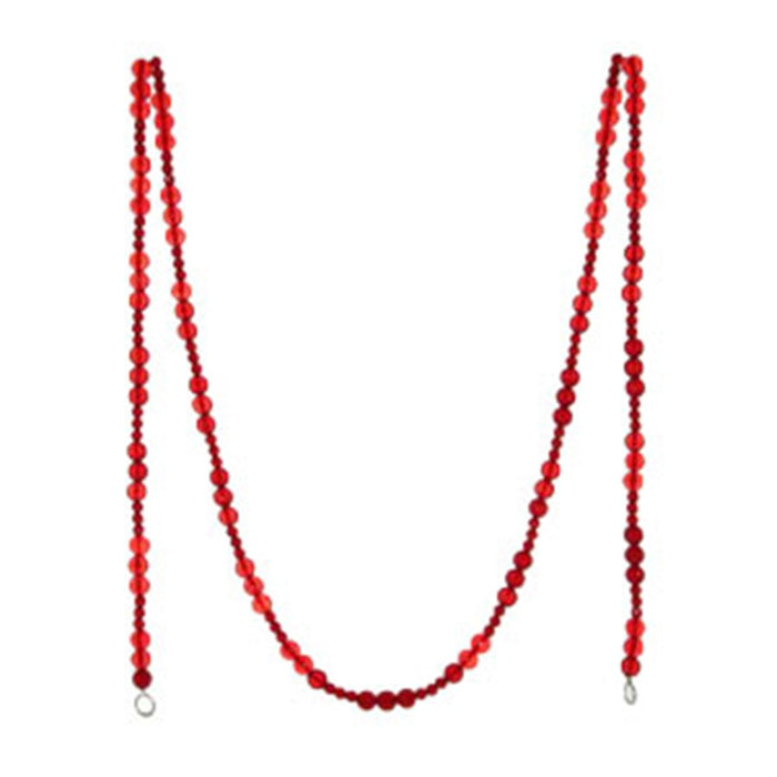 6.2 Ft Acrylic Beads Garland - Red