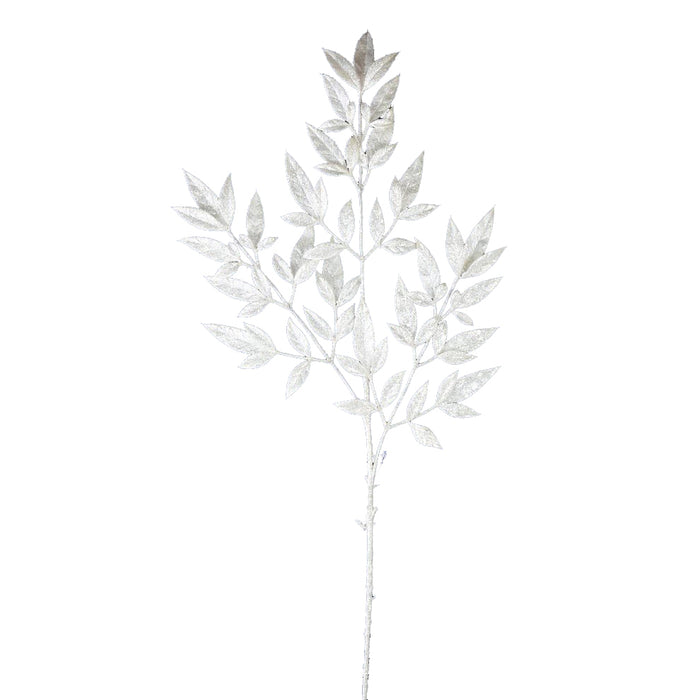 32" Nandina Glitter Stem - Ivory