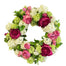 24" Snowball Rose Wreath - Multicolor