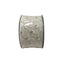2.5 in Sequin Ribbon - White/Gold