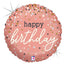 18" Rose Gold Confetti Birthday Balloon