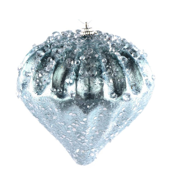 Metallic Onion Ornament - Blue
