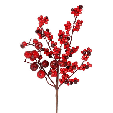 15 1/2 In Mixed Styro Berry Pick - Red/Burgundy