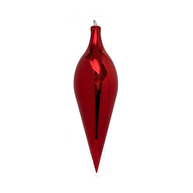 24 in Shiny Finial Ornament - Red