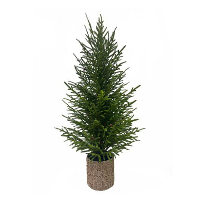 47 in Christmas Norfolk Tree w/Basket - Green