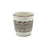 4 1/8" Cement Flower Tapered Pot w/Center - Ice Cream/Brown