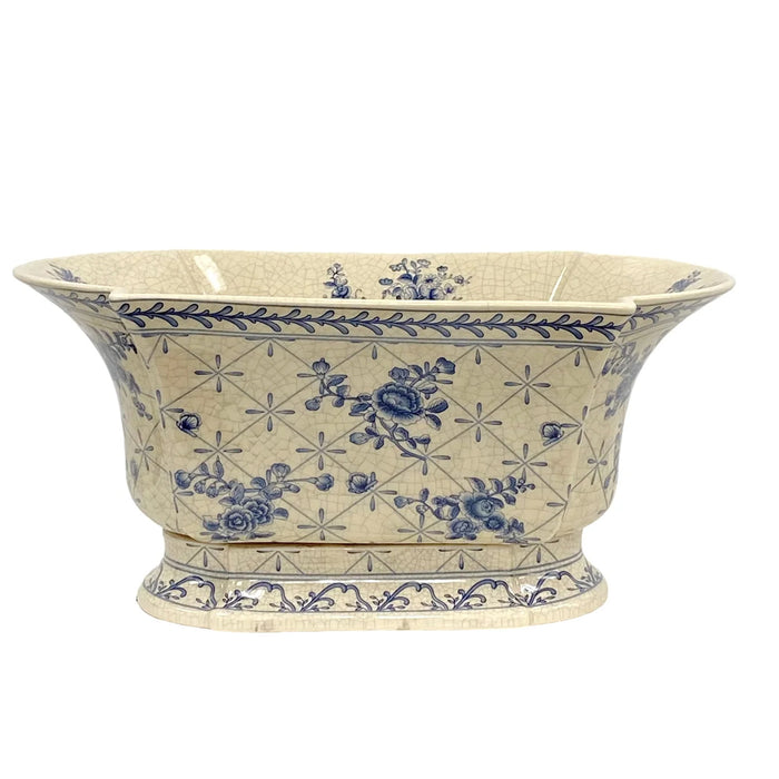 13" Ceramic Salver - Blue/White
