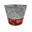 6.5" Red & White Pot