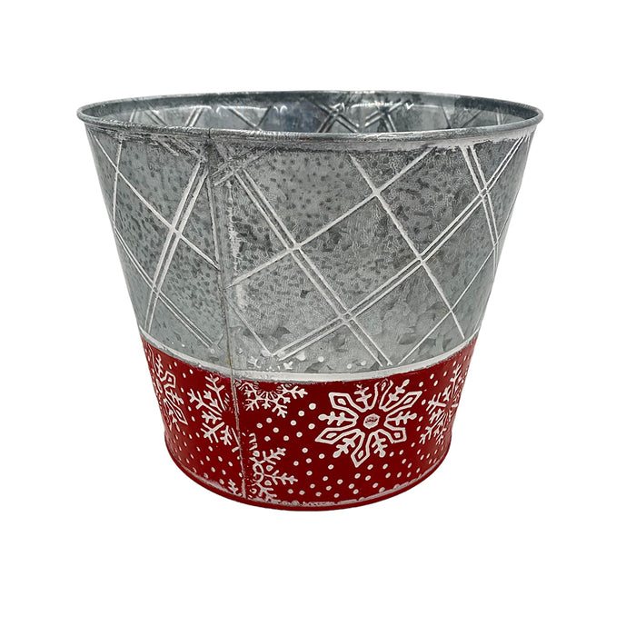 6.5" Red & White Pot