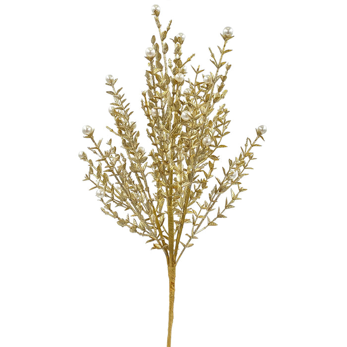 22" Metallic Gold Leaf Spray