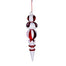 15 in Christmas Drop Ornament - Red/White/Pink
