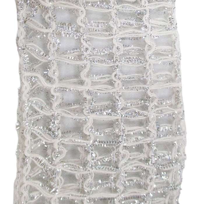Glitter Wool Mesh - White/Silver