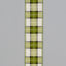 Brush Fabric Plaid Ribbon - Green/Ivory