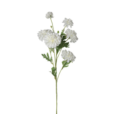 30 in Polyester Chrysanthemum Spray - White