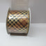 2.5 in Plaid Ribbon - Black/Gold