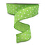 Wired White Dot Ribbon - Lime