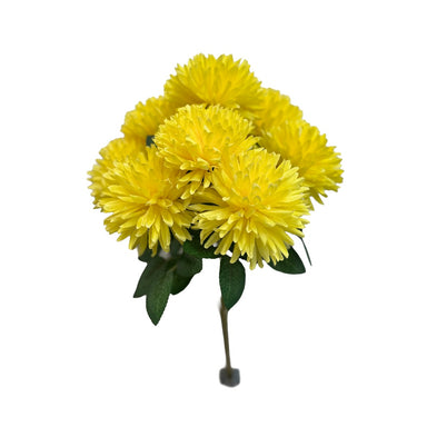 16 in Polyester Mum Bush - Yellow