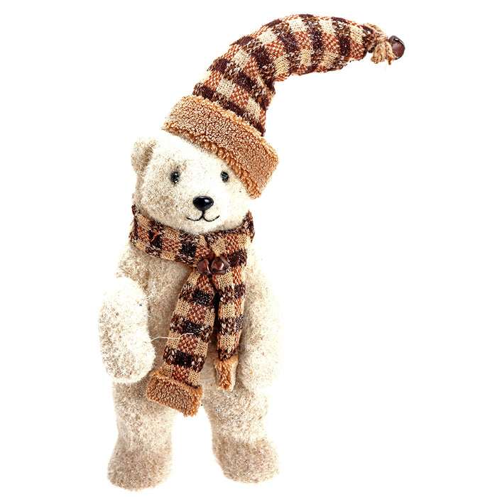 Standing Polar Bear w/Hat