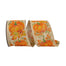 #40 Pumpkin Row Linen Wired Edge Ribbon
