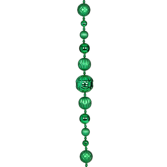 72 in Plastic Mixed Ball Garland - Green