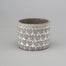 4 1/8" Round Cylinder w/Heart Relief - White