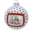 Glass 'Jolly Wishes' Ornament