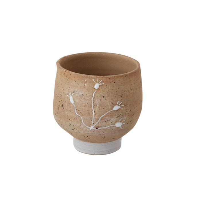 Umbel Footed Pot 3.75"x 3.75"-Terracotta